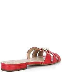 Lauren Ralph Lauren Blaike Leather Toggle Slide Sandals
