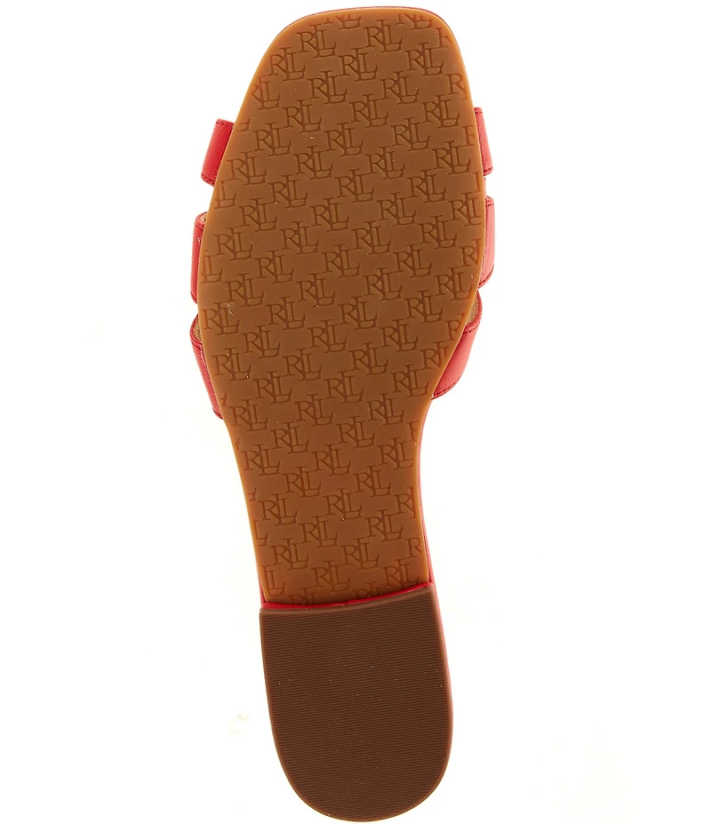 Lauren Ralph Lauren Blaike Leather Toggle Slide Sandals