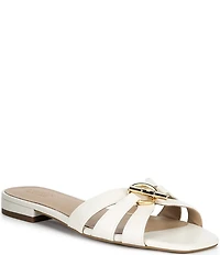 Lauren Ralph Lauren Blaike Leather Toggle Slide Sandals