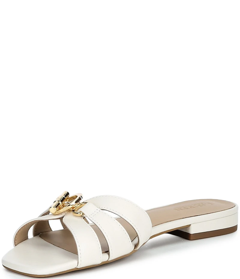 Lauren Ralph Lauren Blaike Leather Toggle Slide Sandals