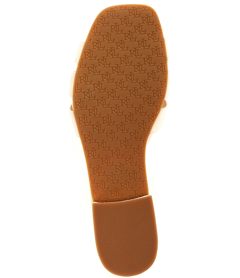 Lauren Ralph Lauren Blaike Leather Toggle Slide Sandals