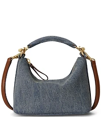 Lauren Ralph Lauren Blaike Washed Denim Mini Top Handle Bag
