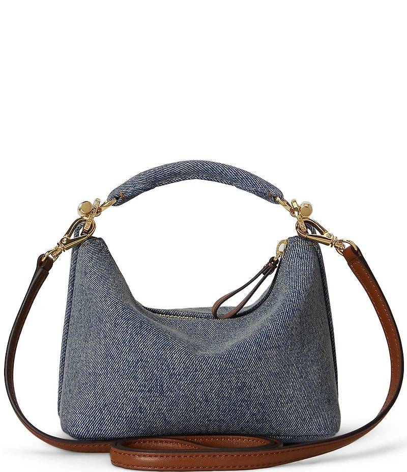 Lauren Ralph Lauren Blaike Washed Denim Mini Top Handle Bag