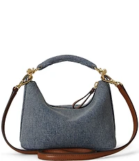 Lauren Ralph Lauren Blaike Washed Denim Mini Top Handle Bag