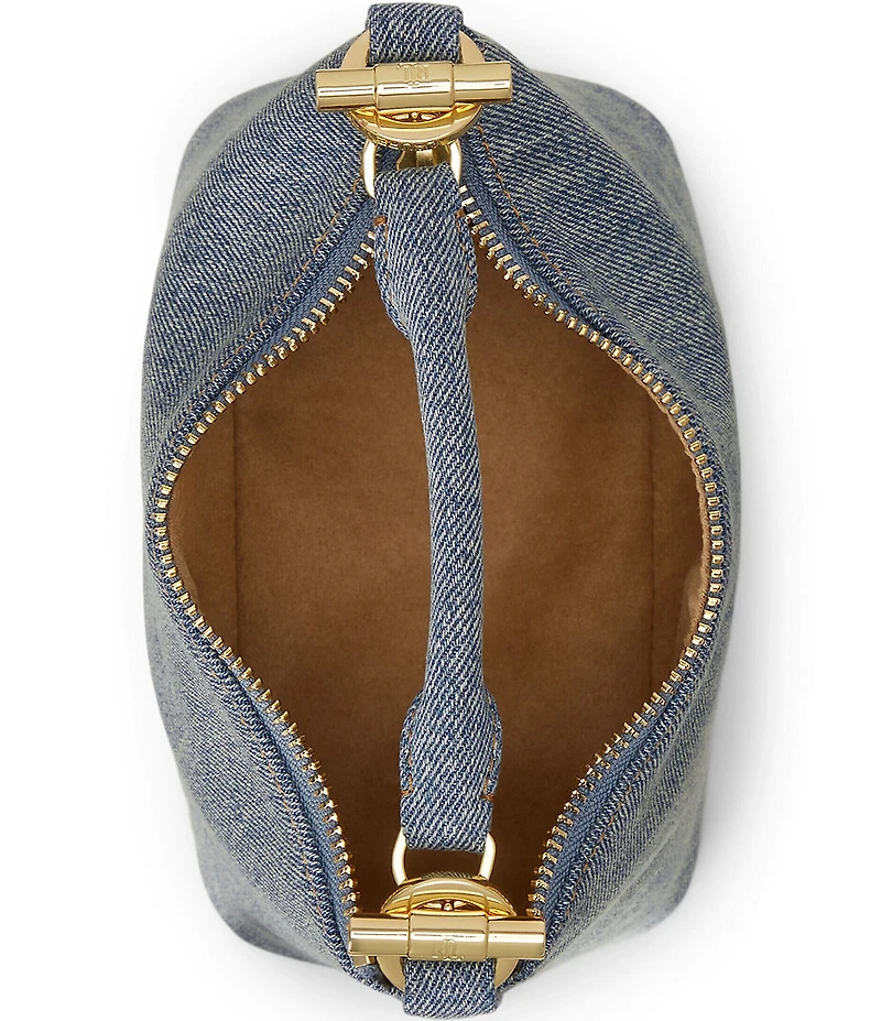 Lauren Ralph Lauren Blaike Washed Denim Mini Top Handle Bag