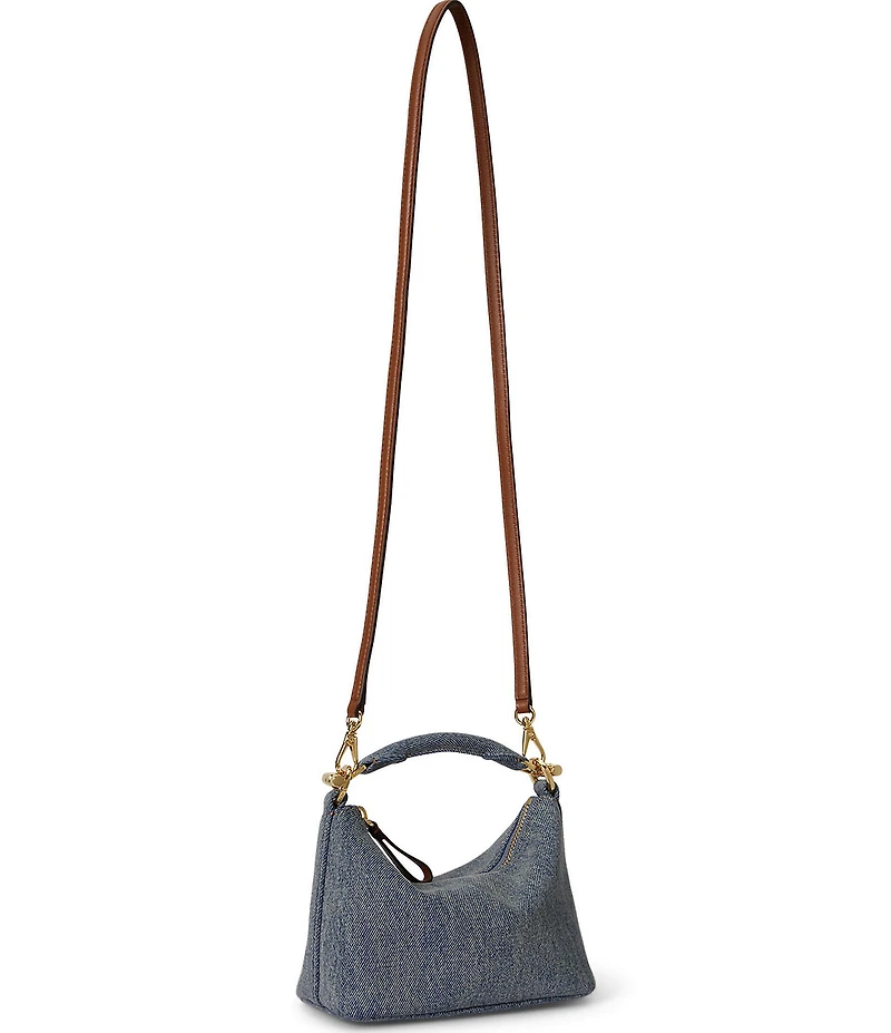 Lauren Ralph Lauren Blaike Washed Denim Mini Top Handle Bag