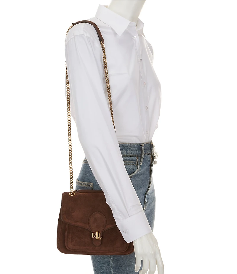 Lauren Ralph Lauren Small Bradley Suede Convertible Shoulder Bag