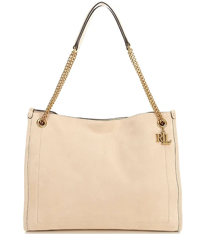 Lauren Ralph Lauren Bradley Suede Luxe Pebble Shopper Tote Bag