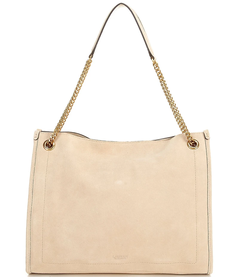 Lauren Ralph Lauren Bradley Suede Luxe Pebble Shopper Tote Bag
