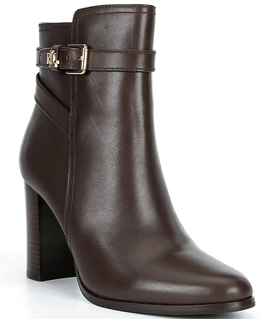 Lauren Ralph Lauren Brooke Calfskin Heeled Booties