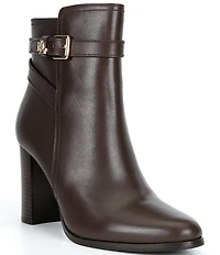 Lauren Ralph Lauren Brooke Calfskin Heeled Booties