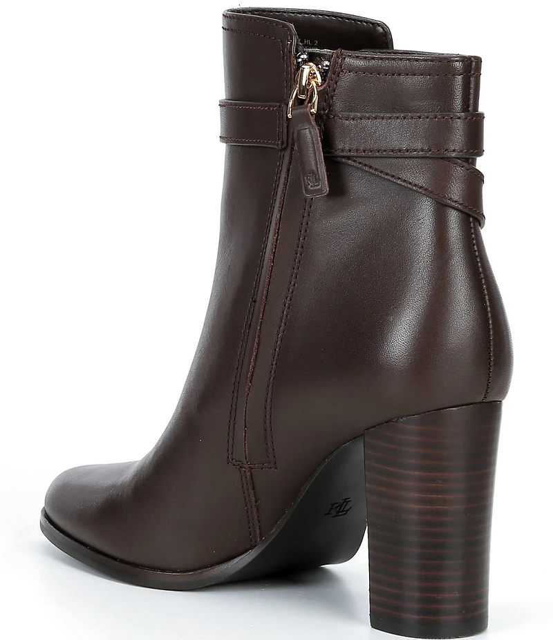 Lauren Ralph Lauren Brooke Calfskin Heeled Booties