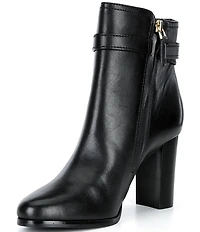 Lauren Ralph Lauren Brooke Calfskin Heeled Booties