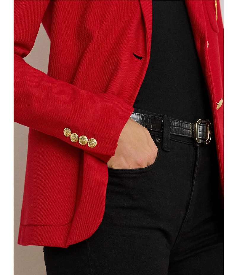 Lauren Ralph Lauren Bullion Patch Two Button Jacquard Blazer