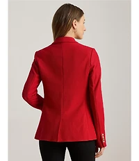 Lauren Ralph Lauren Bullion Patch Two Button Jacquard Blazer