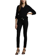 Lauren Ralph Lauren Cable Knit V-Neck Long Sleeve Top