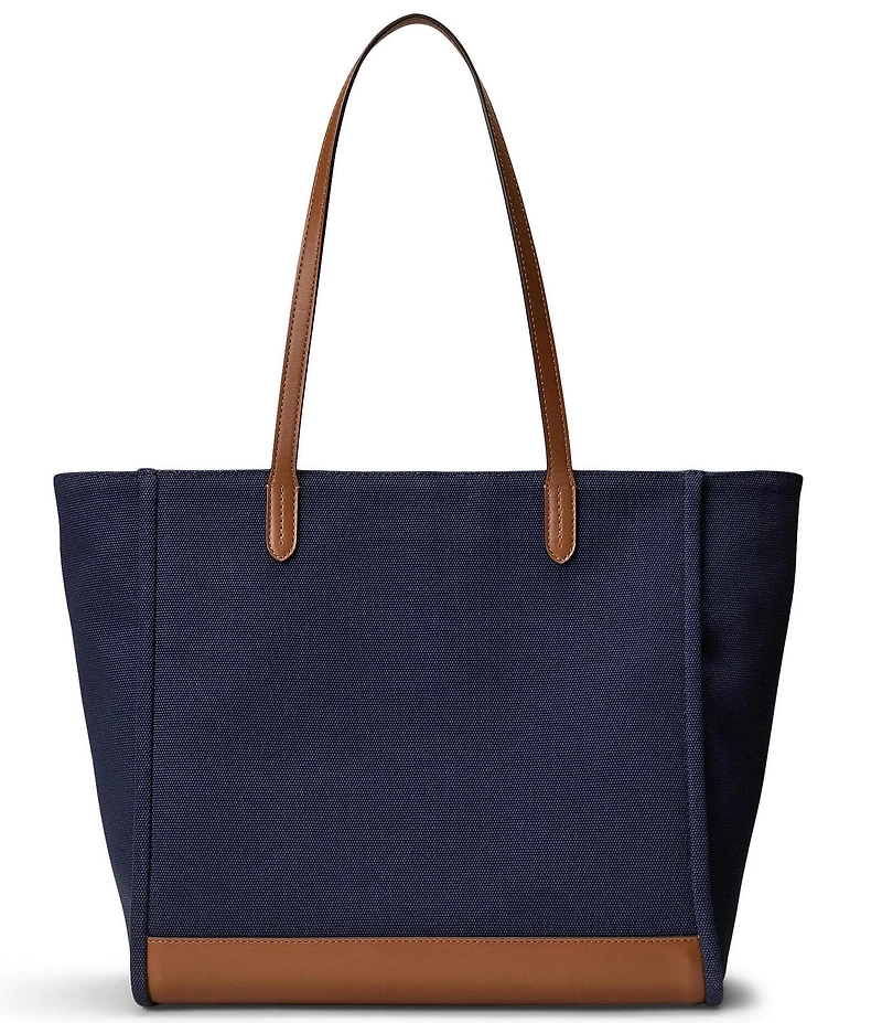 Lauren Ralph Lauren Cameryn Dog Embroidered Large Tote Bag