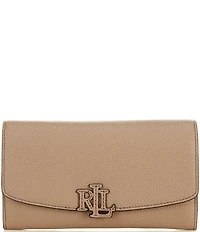 Lauren Ralph Lauren Cameryn Large Pebbled Leather Flap Wallet