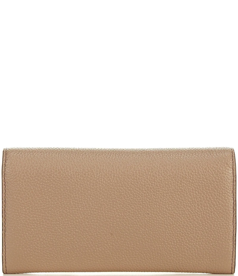 Lauren Ralph Lauren Cameryn Large Pebbled Leather Flap Wallet
