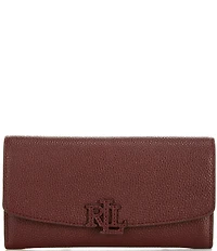Lauren Ralph Lauren Cameryn Large Pebbled Leather Flap Wallet