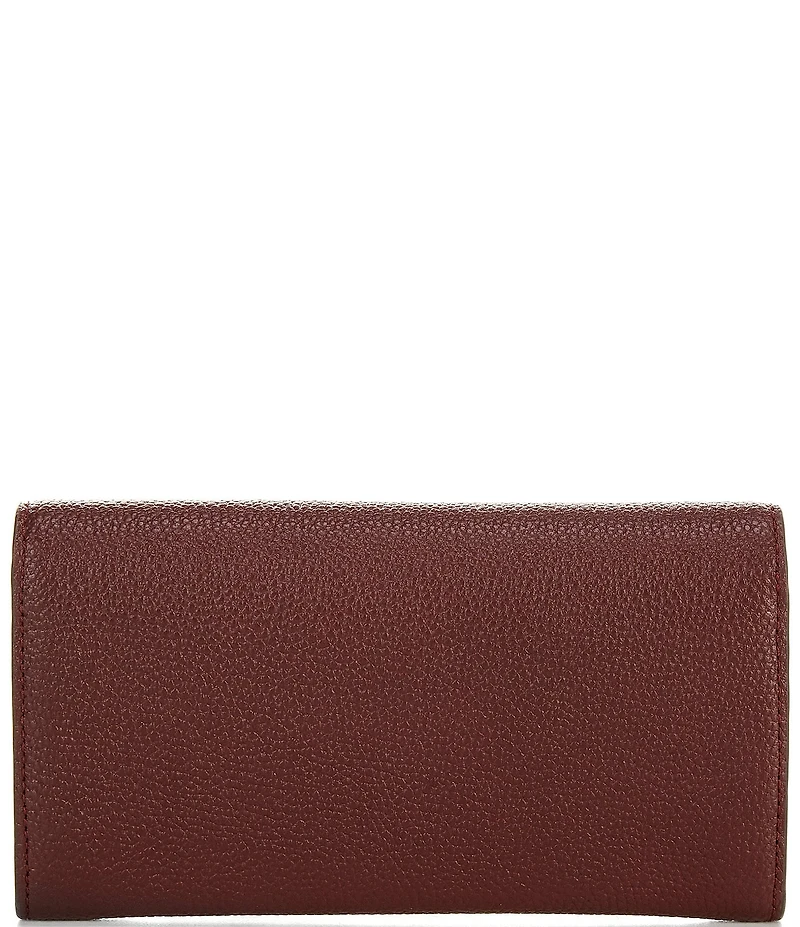Lauren Ralph Lauren Cameryn Large Pebbled Leather Flap Wallet