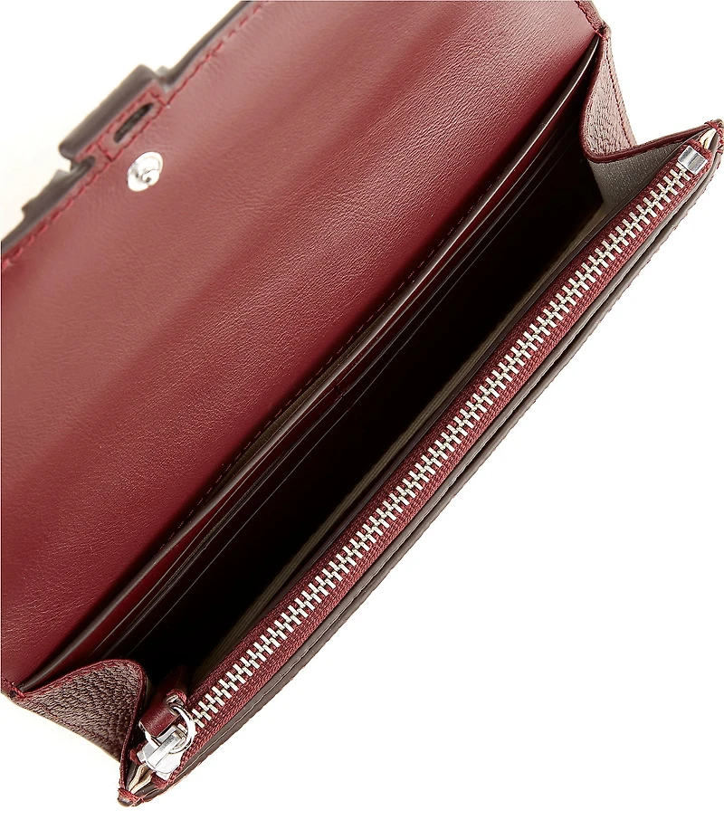 Lauren Ralph Lauren Cameryn Large Pebbled Leather Flap Wallet