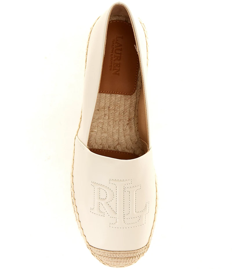 Lauren Ralph Lauren Cameryn Leather Flat Espadrilles