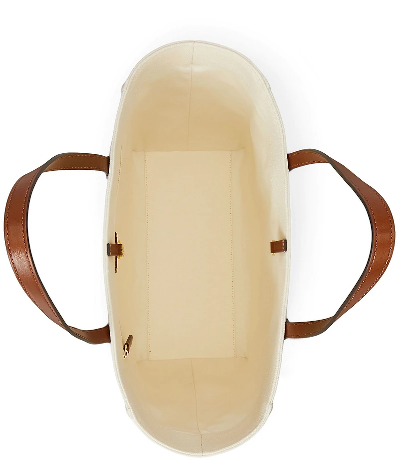 Lauren Ralph Lauren Cameryn Large Canvas Tote Bag