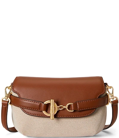 Lauren Ralph Lauren Blaike Small Belted Canvas Crossbody Bag