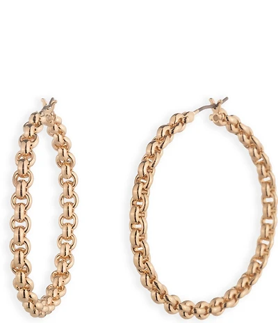 Lauren Ralph Lauren Chain Hoop Earrings