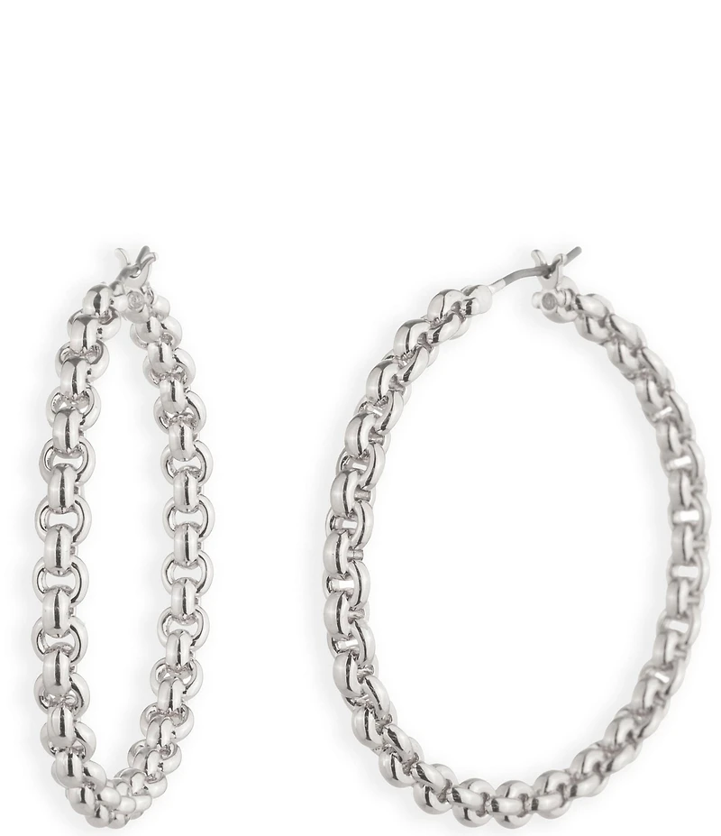 Lauren Ralph Lauren Chain Hoop Earrings