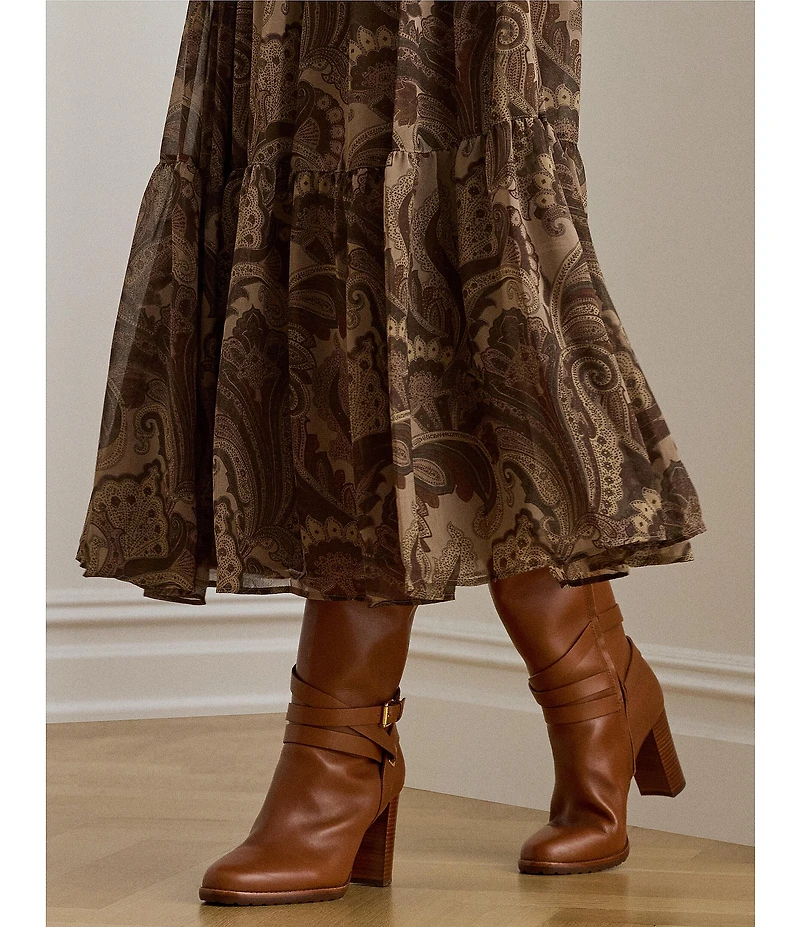Lauren Ralph Lauren Chiffon Paisley Print Tiered Skirt