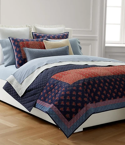 Lauren Ralph Lauren Claremont Paneled Motif Soft Cotton Floral Quilt