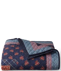 Lauren Ralph Lauren Claremont Paneled Motif Soft Cotton Floral Quilt