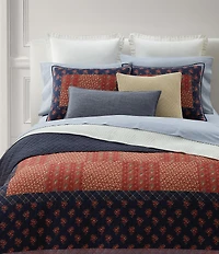 Lauren Ralph Lauren Claremont Paneled Motif Soft Cotton Floral Quilt