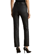 Lauren Ralph Lauren Coated High Rise Straight Ankle Jeans