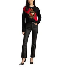Lauren Ralph Lauren Coated High Rise Straight Ankle Jeans