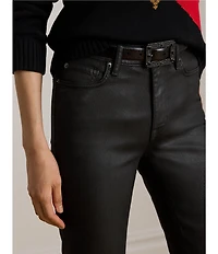 Lauren Ralph Lauren Coated High Rise Straight Ankle Jeans