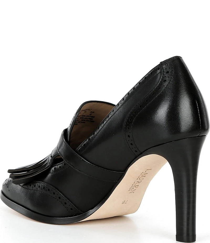 Lauren Ralph Lauren Coleen Leather Kiltie Brogue Detail Pumps
