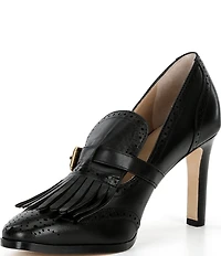 Lauren Ralph Lauren Coleen Leather Kiltie Brogue Detail Pumps