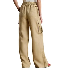 Lauren Ralph Lauren Coordinating High Rise Wide Leg Linen Cargo Pants