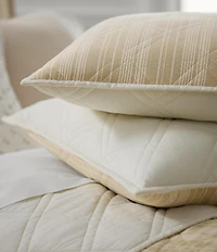 Lauren Ralph Lauren Corbyn Double-Diamond Stitched Cotton Sham