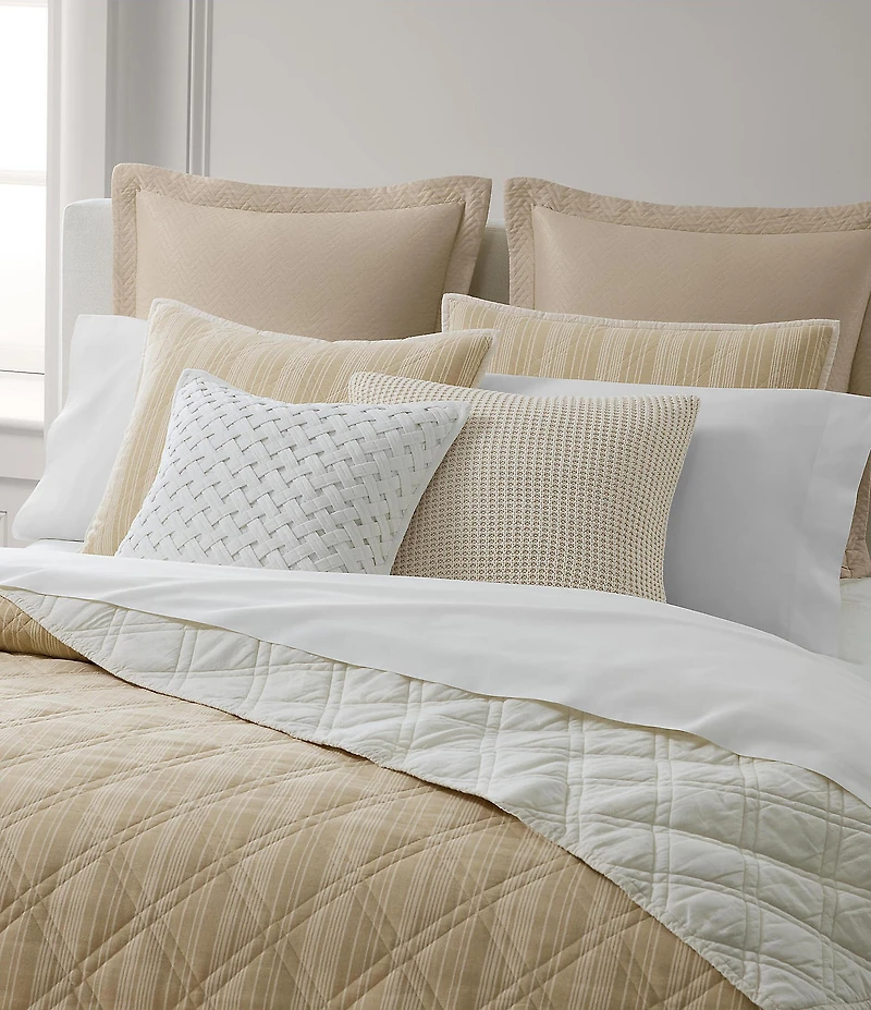 Lauren Ralph Lauren Corbyn Double-Diamond Stitched Cotton Sham