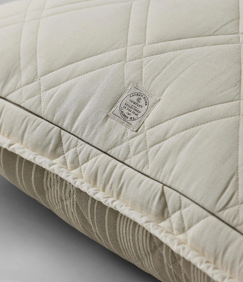 Lauren Ralph Lauren Corbyn Double-Diamond Stitched Cotton Sham
