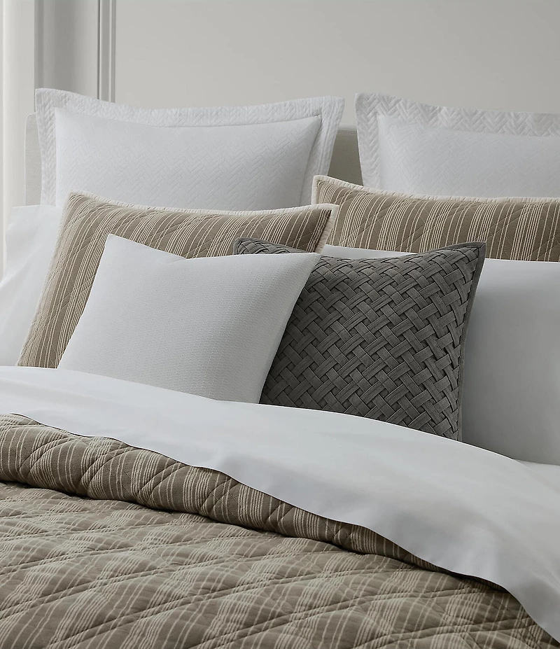 Lauren Ralph Lauren Corbyn Double-Diamond Stitched Cotton Sham