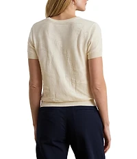 Lauren Ralph Lauren Cotton Blend Belting Motif Sweater