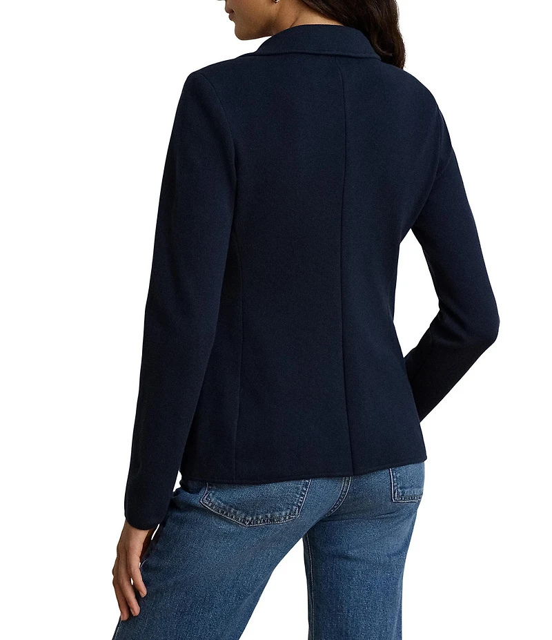 Lauren Ralph Lauren Cotton Blend Notch Lapel Long Sleeve Blazer