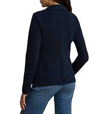 Lauren Ralph Lauren Cotton Blend Notch Lapel Long Sleeve Blazer