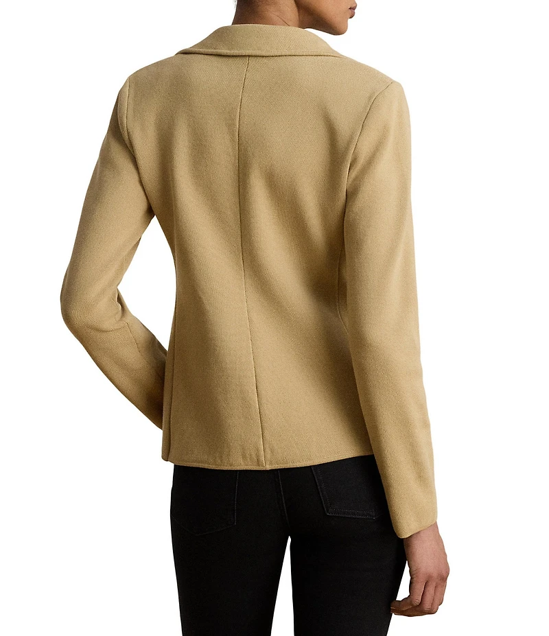 Lauren Ralph Lauren Cotton Blend Notch Lapel Long Sleeve Blazer