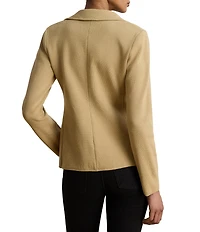 Lauren Ralph Lauren Cotton Blend Notch Lapel Long Sleeve Blazer